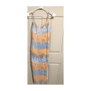 Spring Midi Slit Dress 🧡